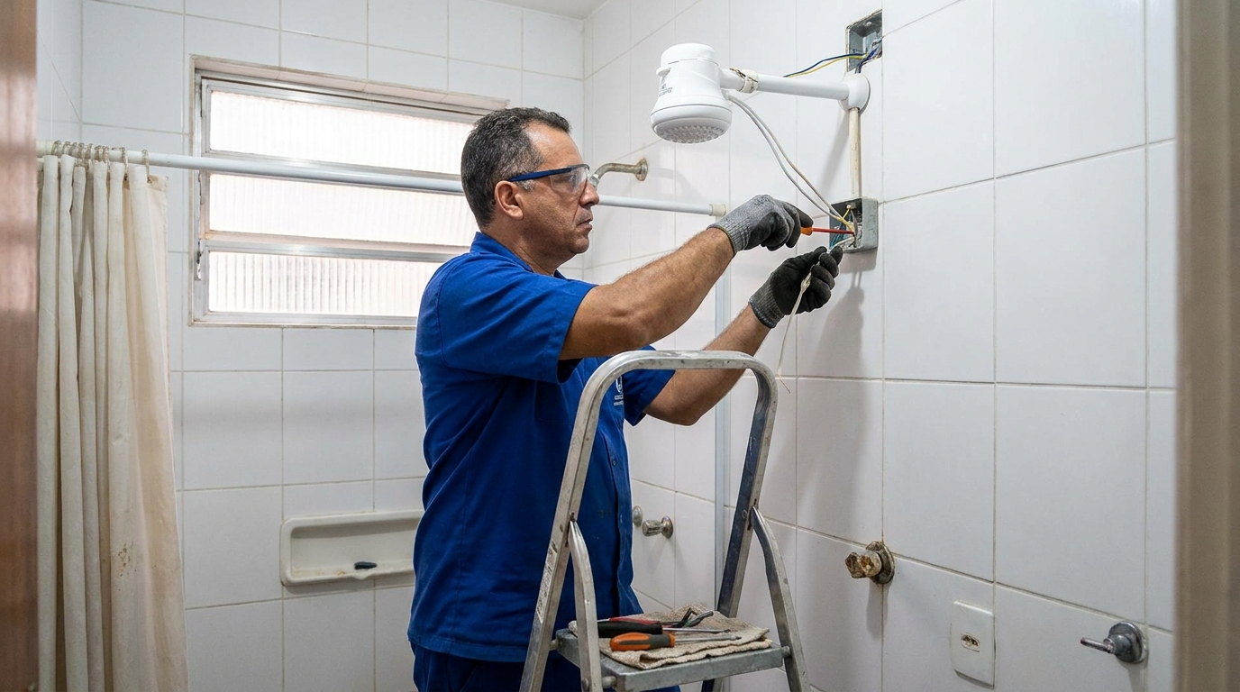 Instalacao de chuveiro eletrico em Suzano‑SP