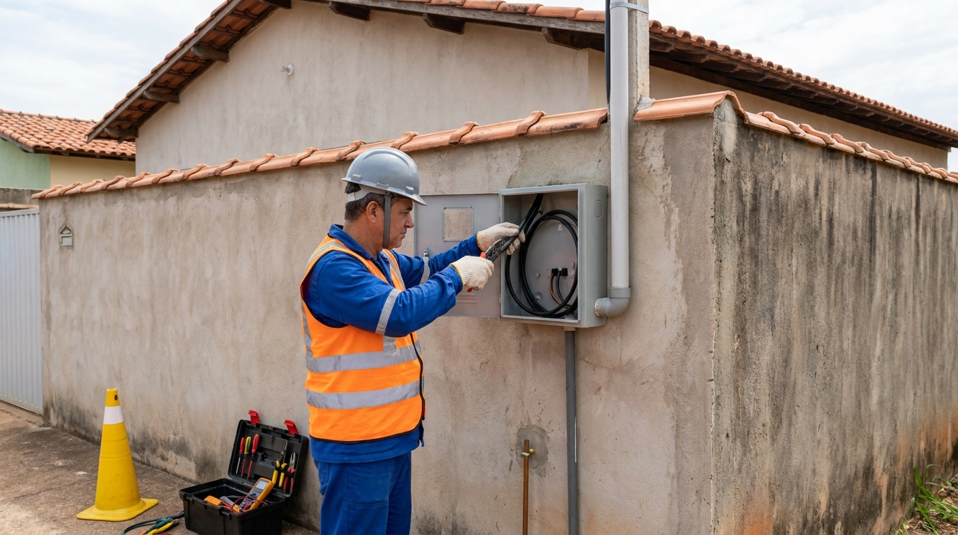 Instalacao de padrao de energia profissional em Suzano‑SP