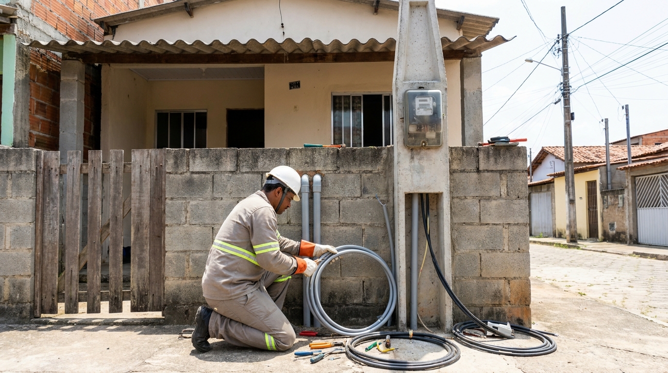 Instalacao de padrao de energia residencial em Suzano‑SP