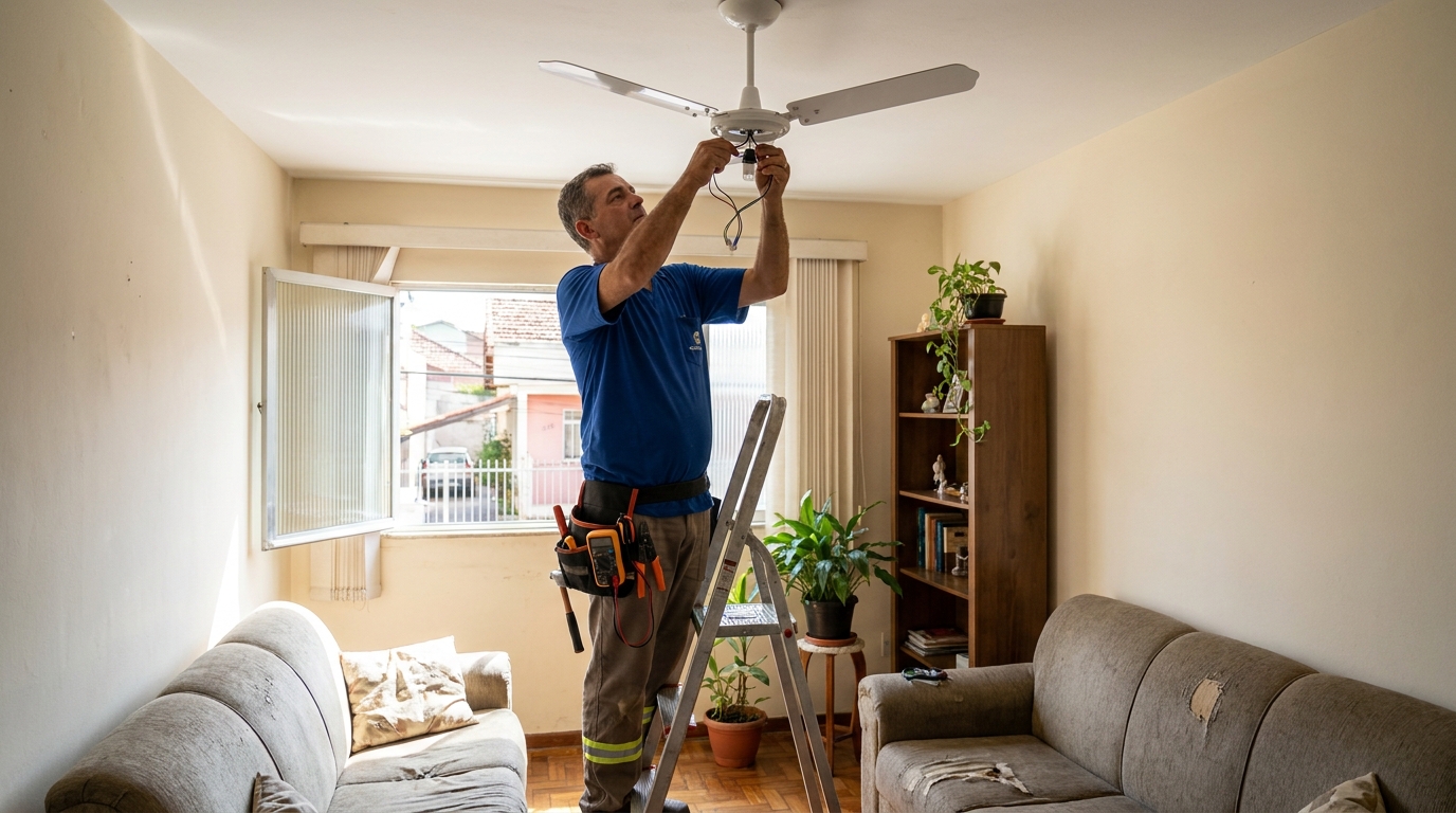 Instalacao de ventilador de teto em Suzano‑SP